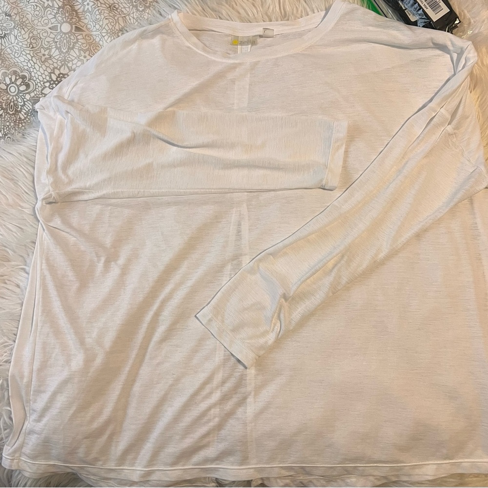 ZELLA L/S lightweight Shirt in White Large.